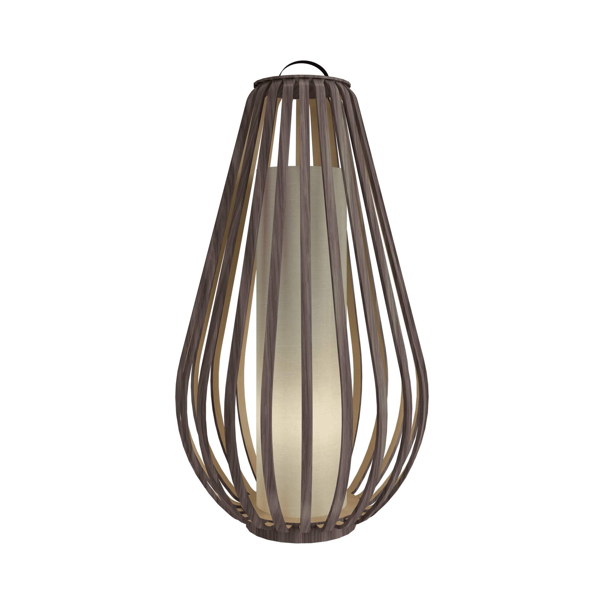 Balloon Floor Lamp in American Walnut.