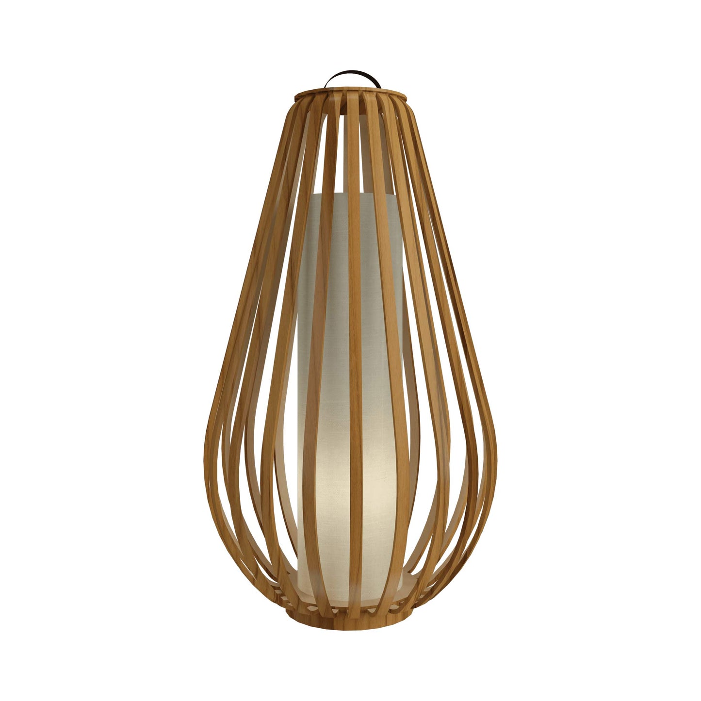 Balloon Floor Lamp in Teak.