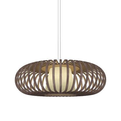 Balloon Pendant Light in American Walnut.