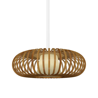 Balloon Pendant Light in Teak.