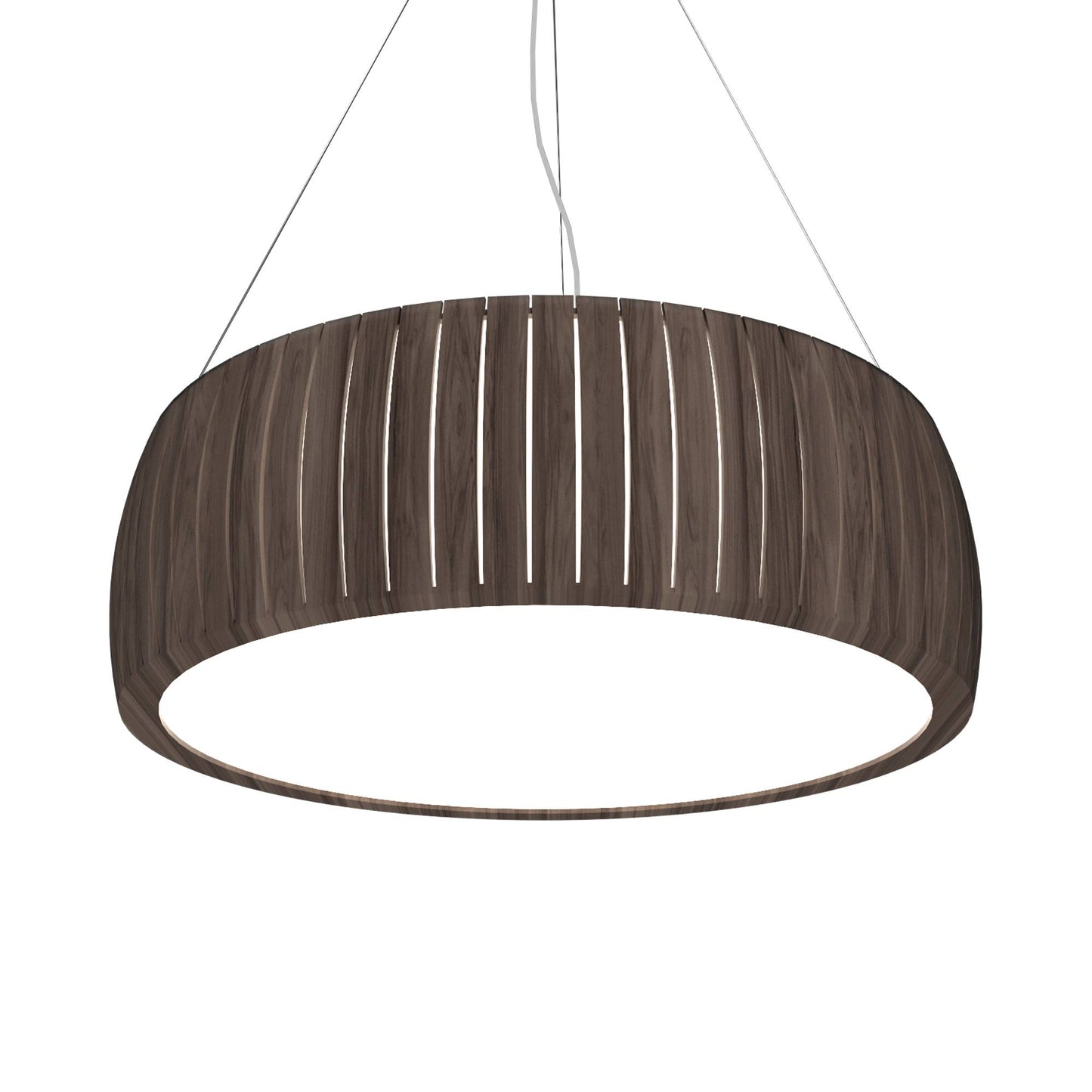 Barrel 111 Pendant Light in American Walnut (19.69-Inch).