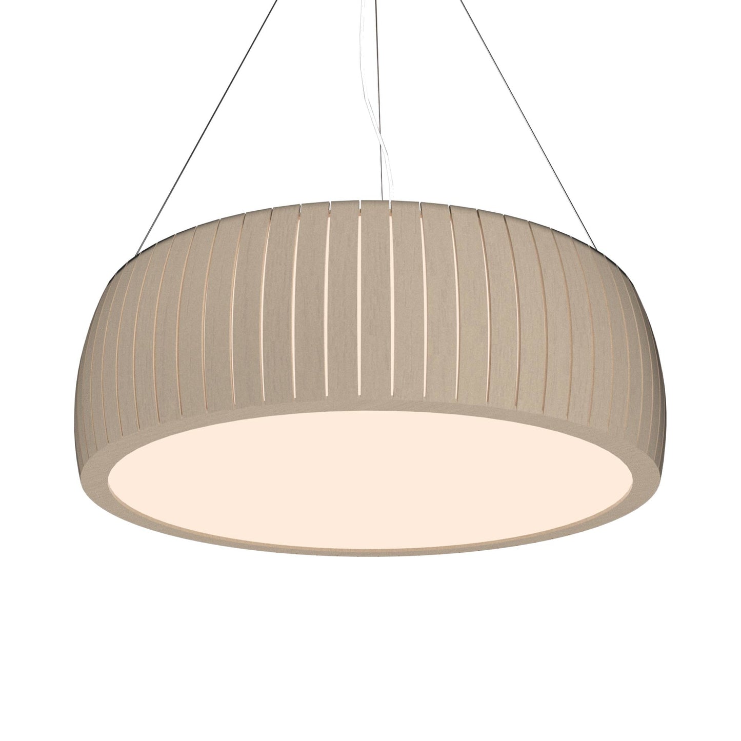 Barrel 111 Pendant Light in Organic Cappuccino (19.69-Inch).