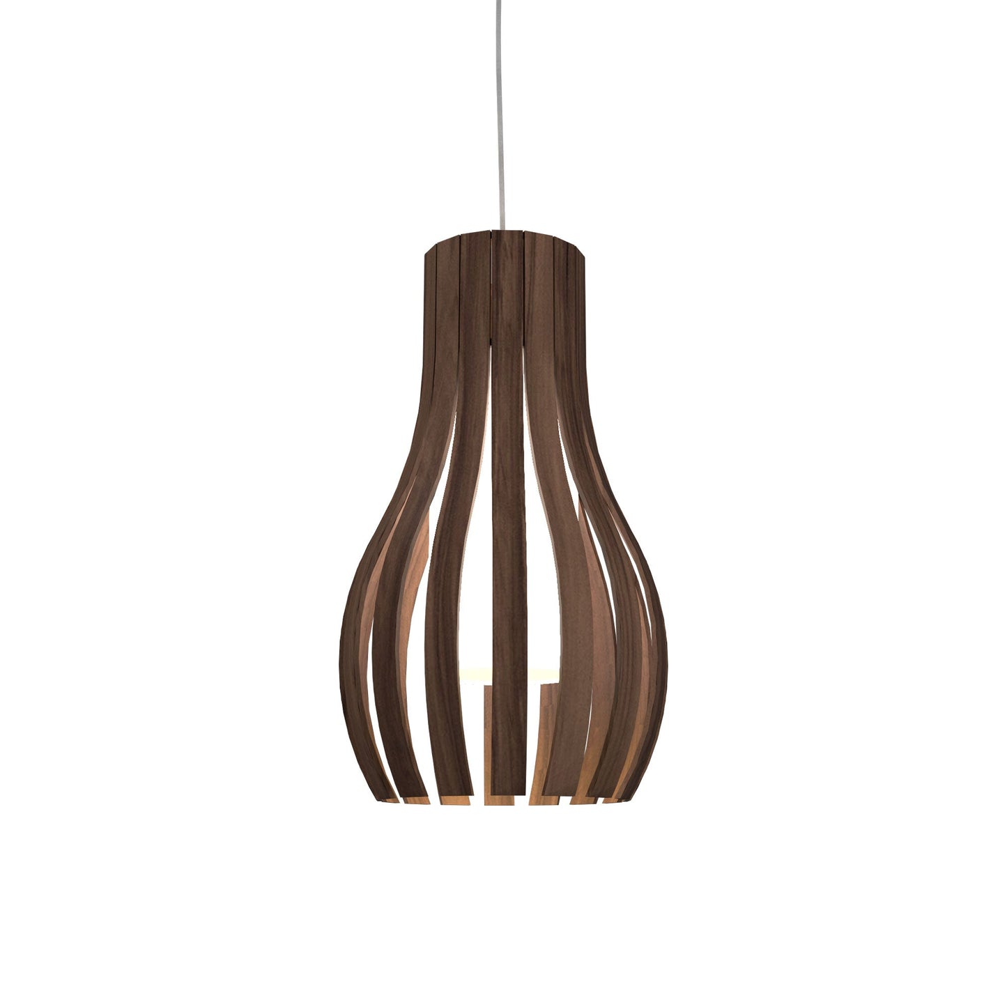 Barrel 1153 Pendant Light in American Walnut.
