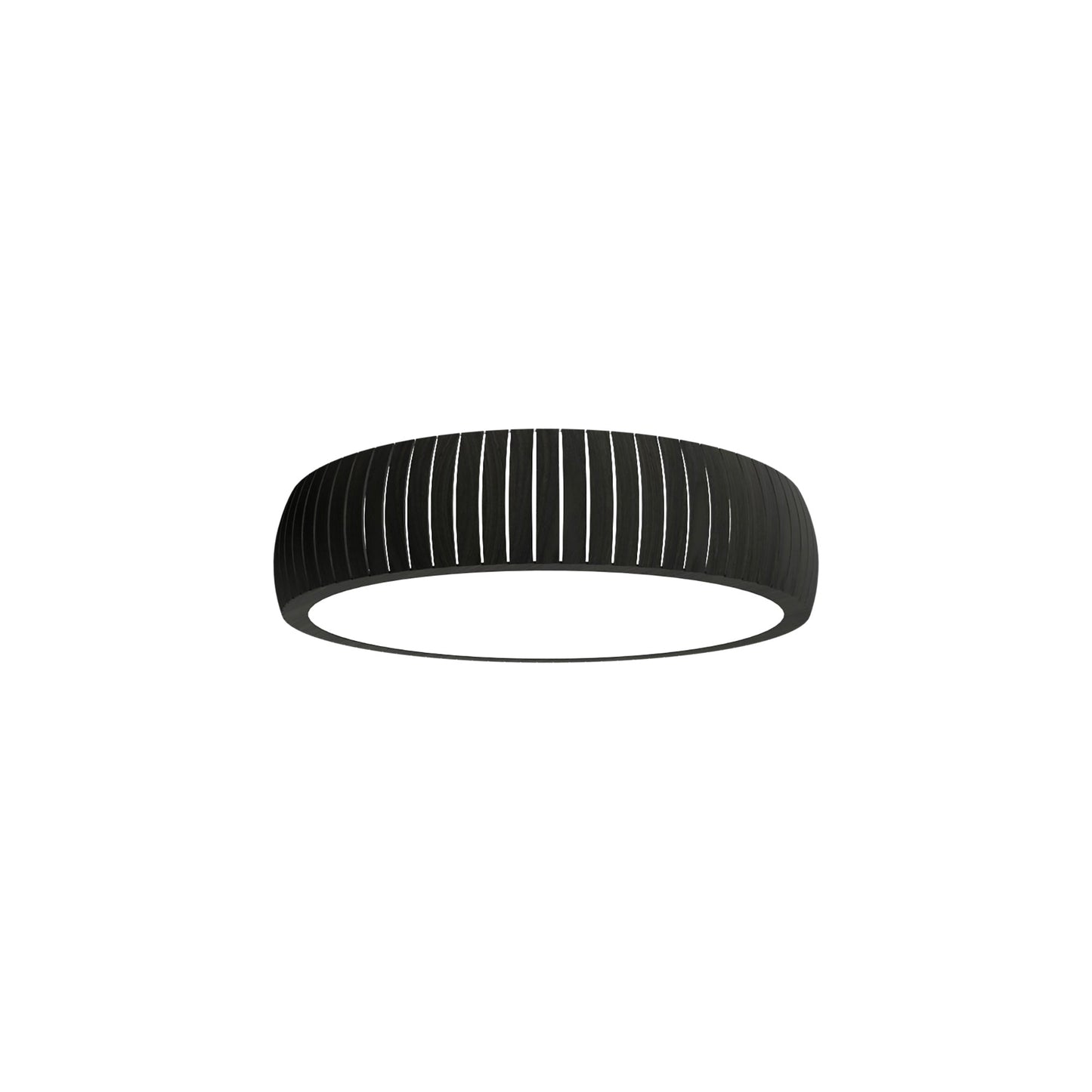 Barrel LED Flush Mount Ceiling Light in Charcoal (19.88-Inch).