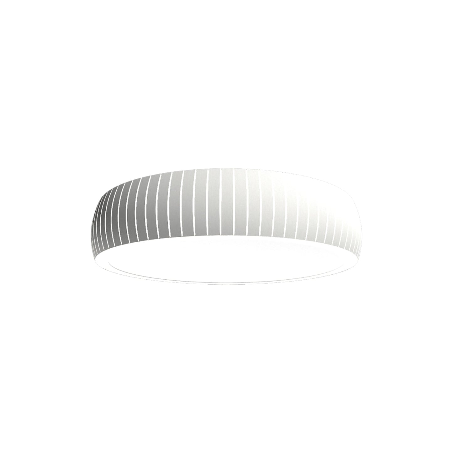 Barrel LED Flush Mount Ceiling Light in Organic White (23.62-Inch).