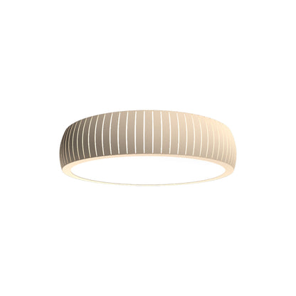 Barrel LED Flush Mount Ceiling Light in Organic Cappuccino (23.62-Inch).