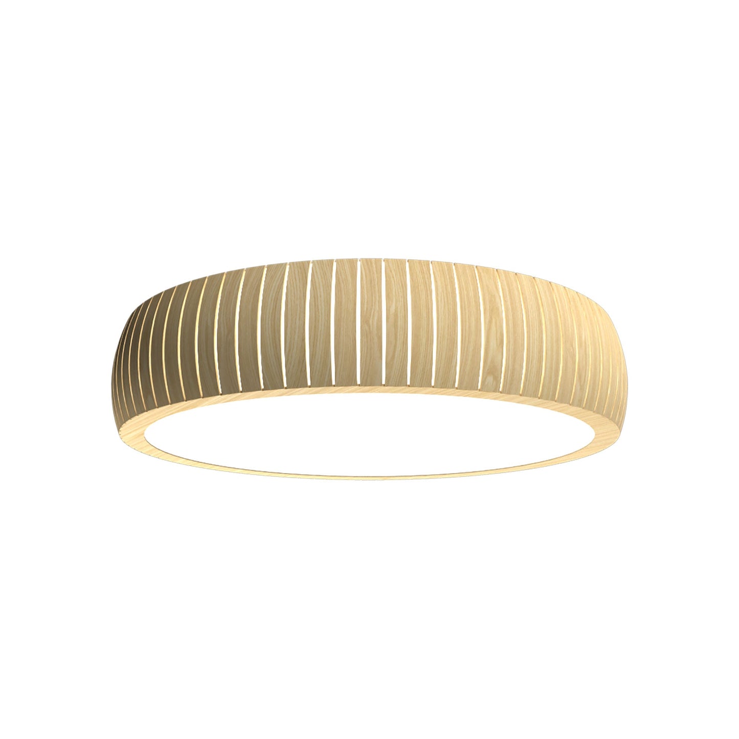 Barrel LED Flush Mount Ceiling Light in Sand (27.56-Inch).