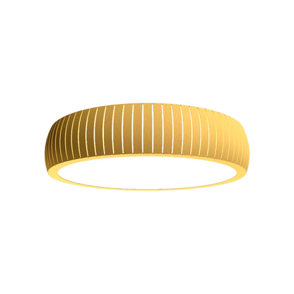 Barrel LED Flush Mount Ceiling Light in Organic Gold (27.56-Inch).