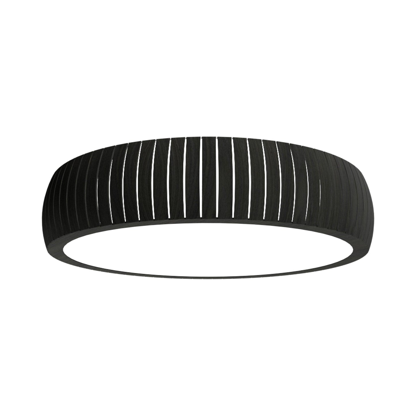 Barrel LED Flush Mount Ceiling Light in Charcoal (31.5-Inch).