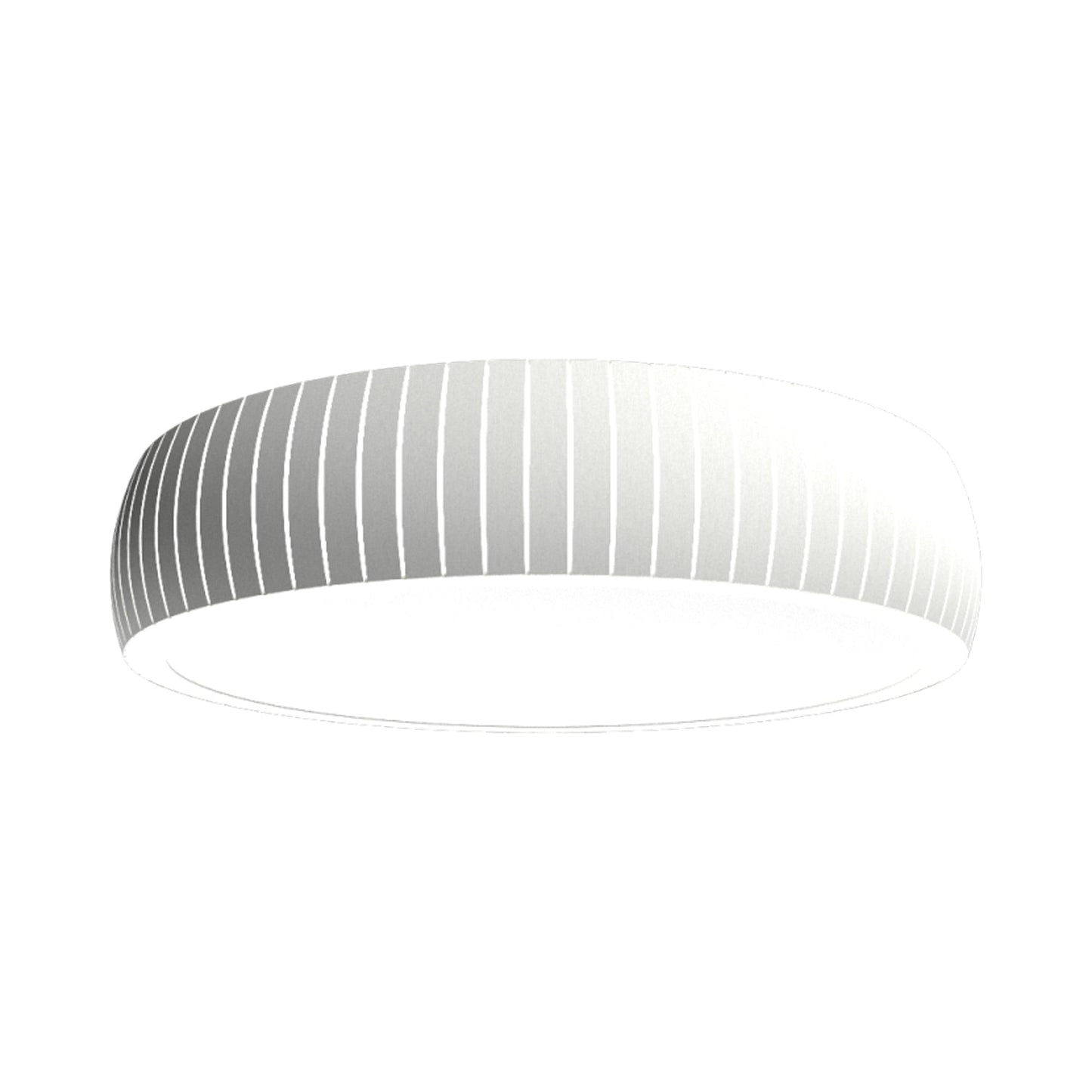 Barrel LED Flush Mount Ceiling Light in Organic White (31.5-Inch).