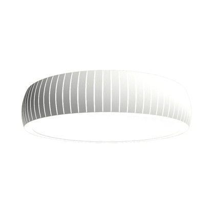 Barrel LED Flush Mount Ceiling Light in Organic White (31.5-Inch).