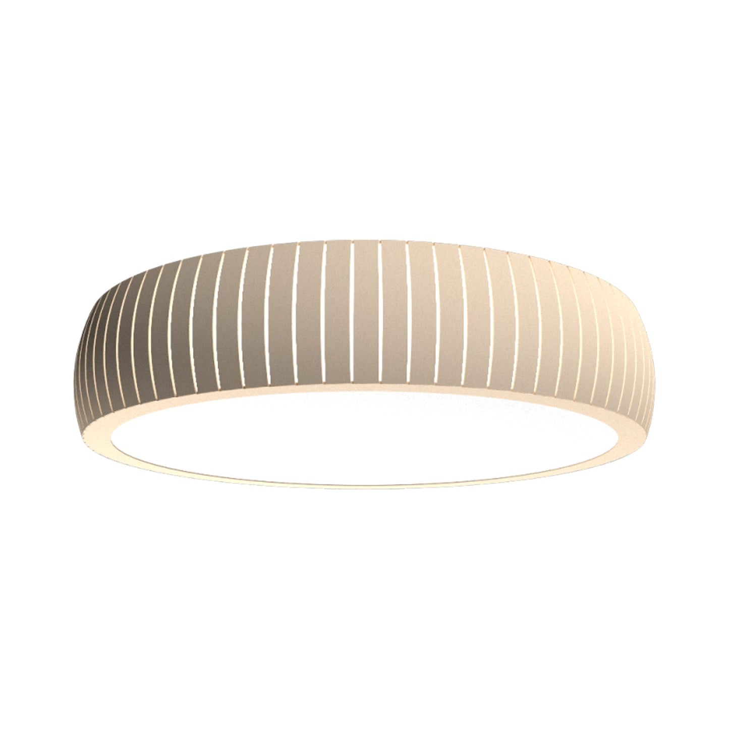 Barrel LED Flush Mount Ceiling Light in Organic Cappuccino (31.5-Inch).