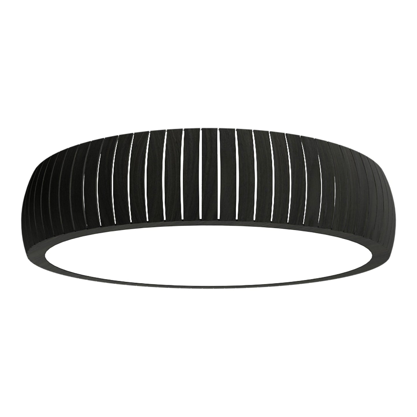 Barrel LED Flush Mount Ceiling Light in Charcoal (35.43-Inch).