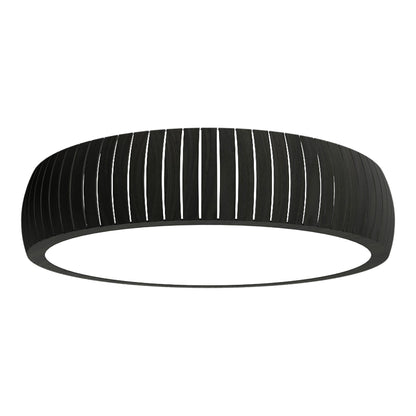 Barrel LED Flush Mount Ceiling Light in Charcoal (35.43-Inch).