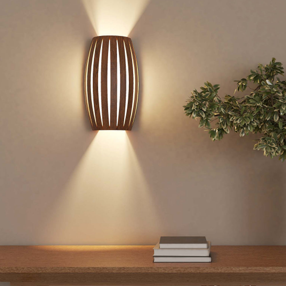 Barrel LED Wall Light in living room.