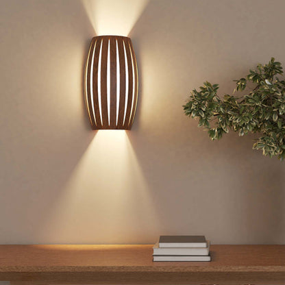 Barrel LED Wall Light in living room.