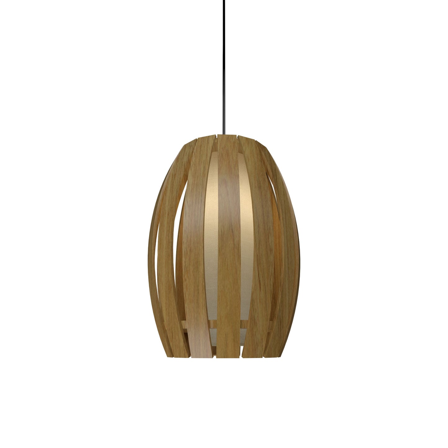 Barrel Pendant Light in Louro Freijó (Small).