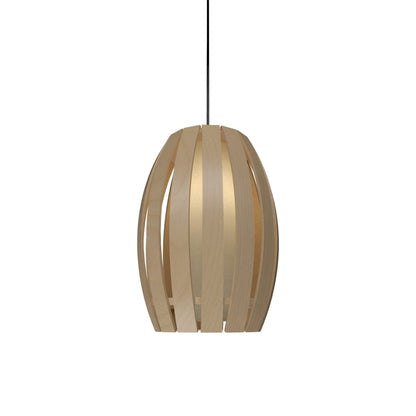 Barrel Pendant Light in Maple (Small).