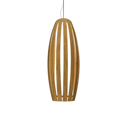 Barrel Pendant Light in Louro Freijó (Medium).