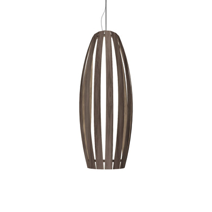 Barrel Pendant Light in American Walnut (Medium).