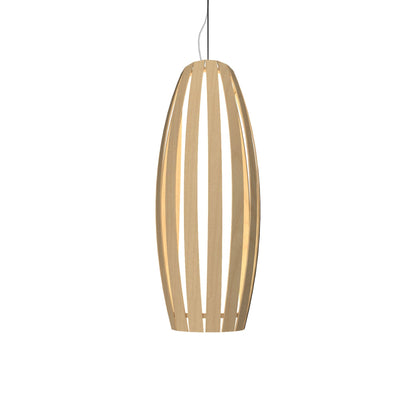 Barrel Pendant Light in Maple (Medium).