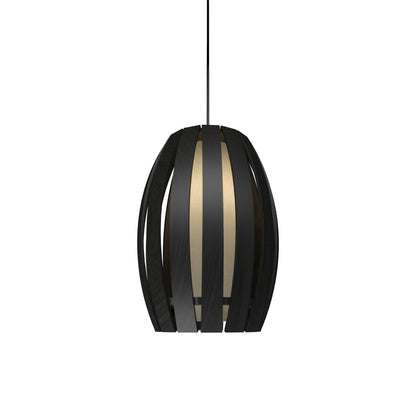 Barrel Pendant Light in Charcoal (Small).