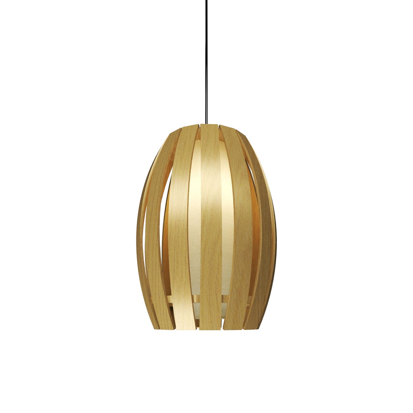 Barrel Pendant Light in Organic Gold (Small).