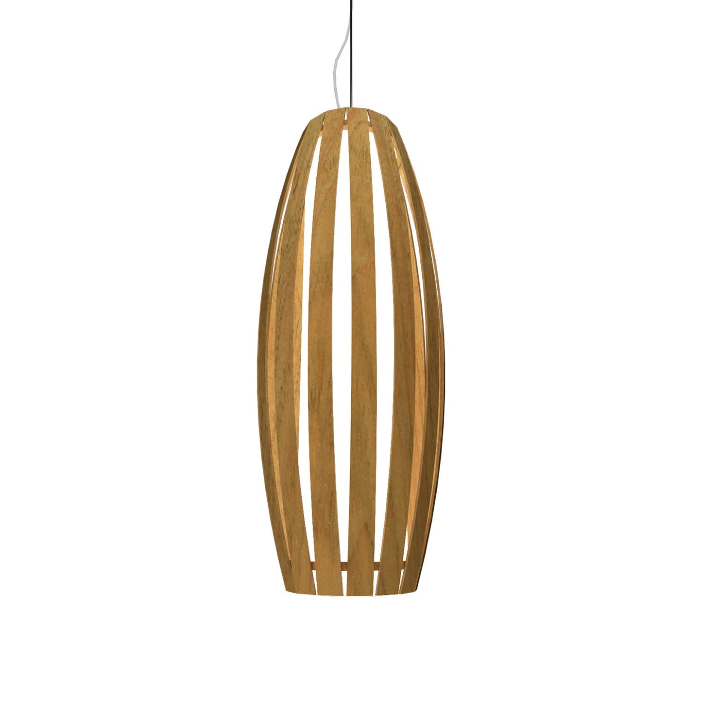 Barrel Pendant Light in Louro Freijó (Large).