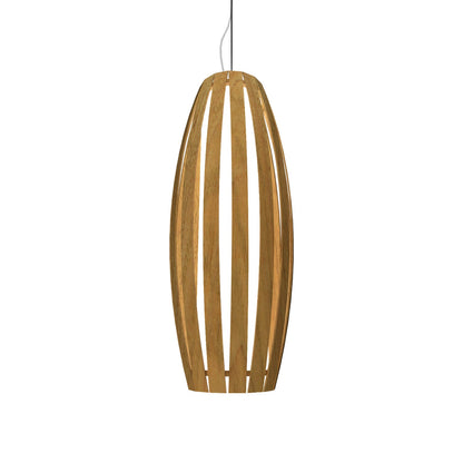 Barrel Pendant Light in Louro Freijó (Large).