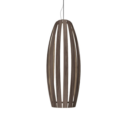 Barrel Pendant Light in American Walnut (Large).