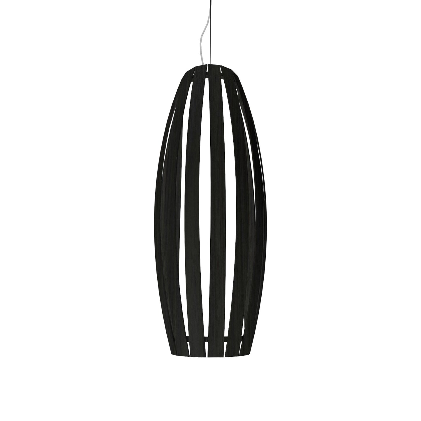 Barrel Pendant Light in Charcoal (Large).