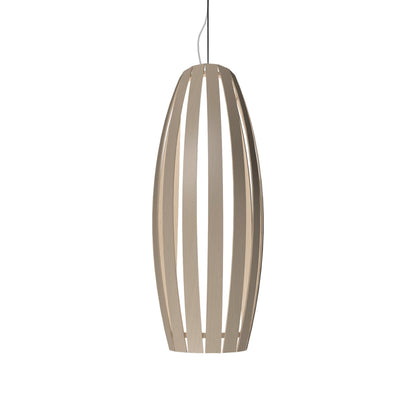 Barrel Pendant Light in Organic Cappuccino (Large).