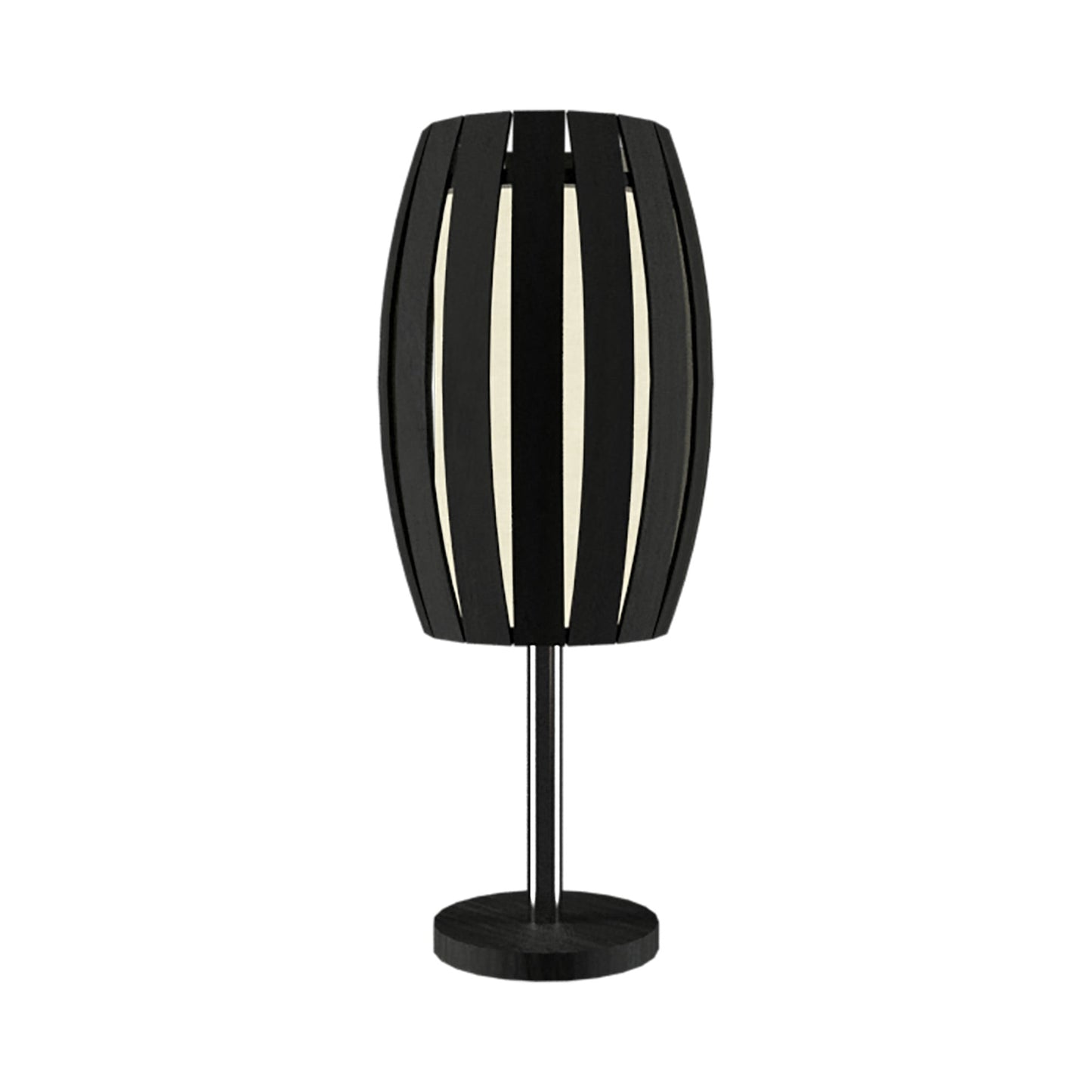 Barrel Table Lamp in Charcoal.