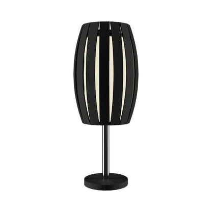 Barrel Table Lamp in Charcoal.