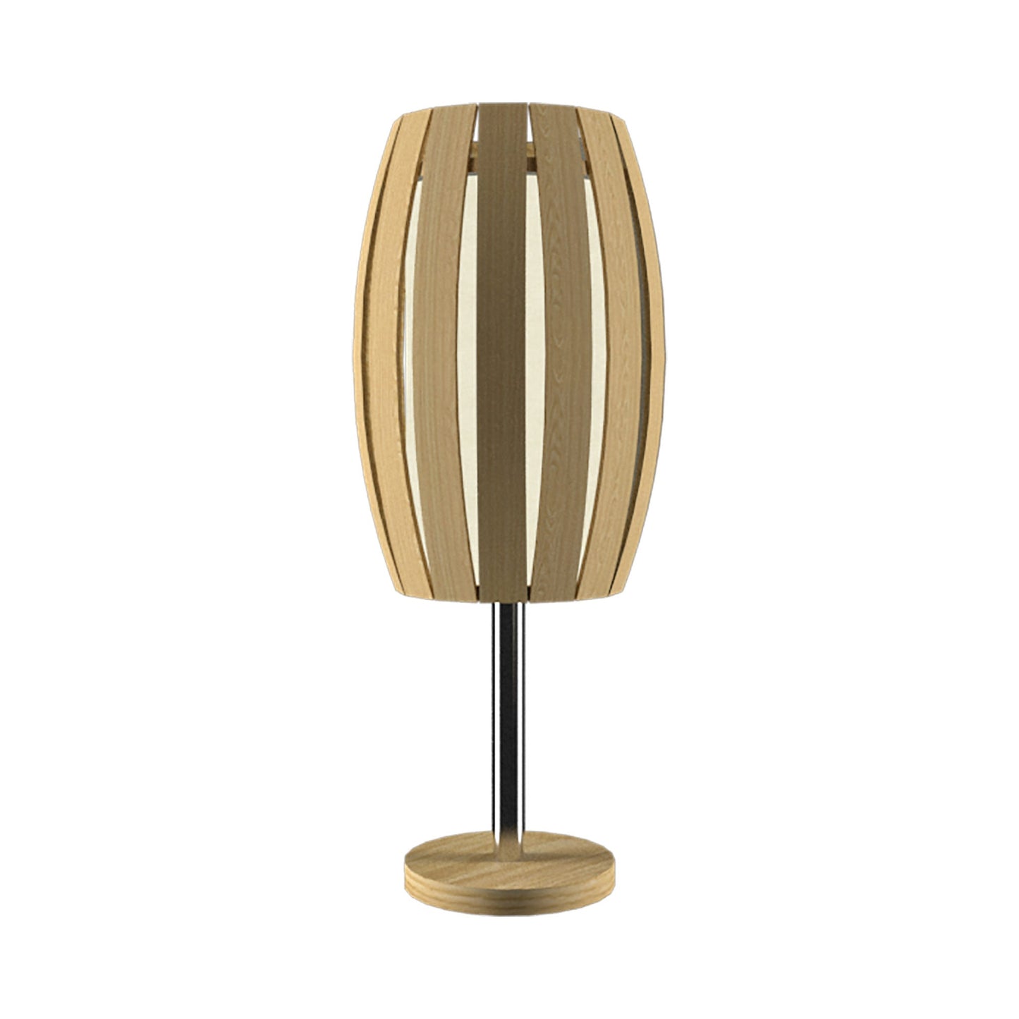Barrel Table Lamp in Sand.