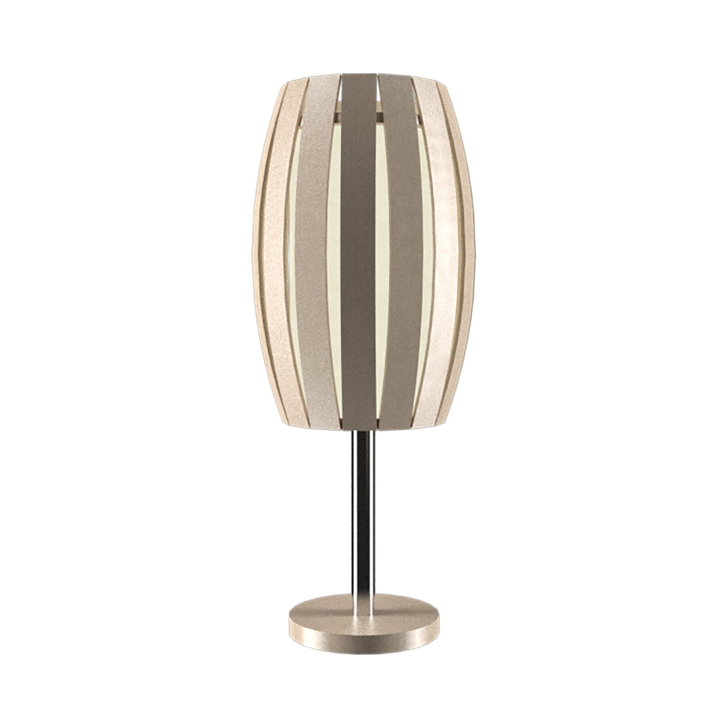 Barrel Table Lamp in Organic Cappuccino.