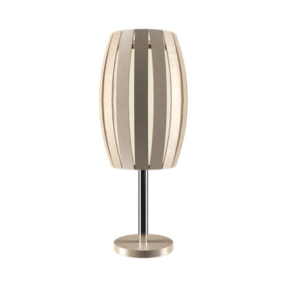 Barrel Table Lamp in Organic Cappuccino.