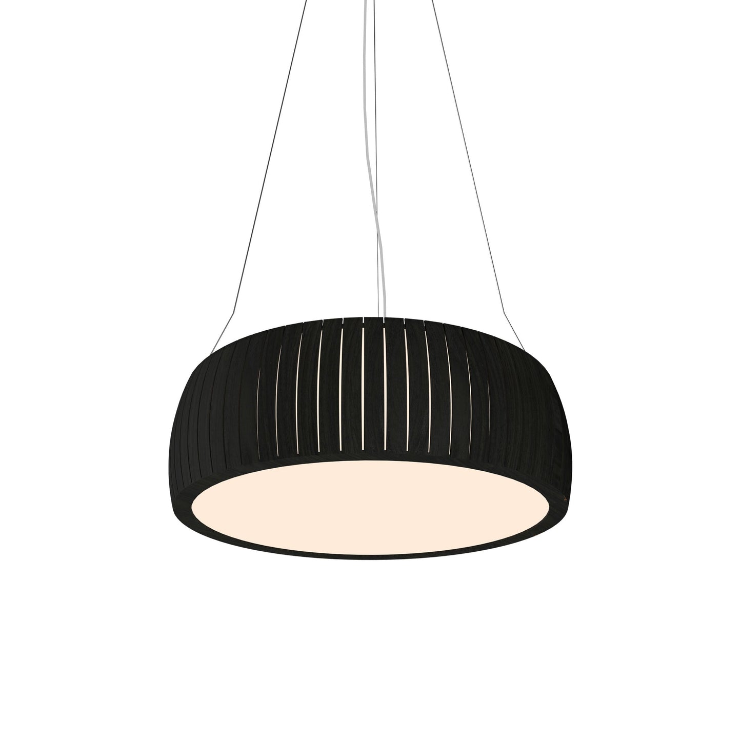 Barrel LED Drum Pendant Light in Charcoal (23.62-Inch).