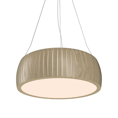 Barrel LED Drum Pendant Light in Sand (31.5-Inch).