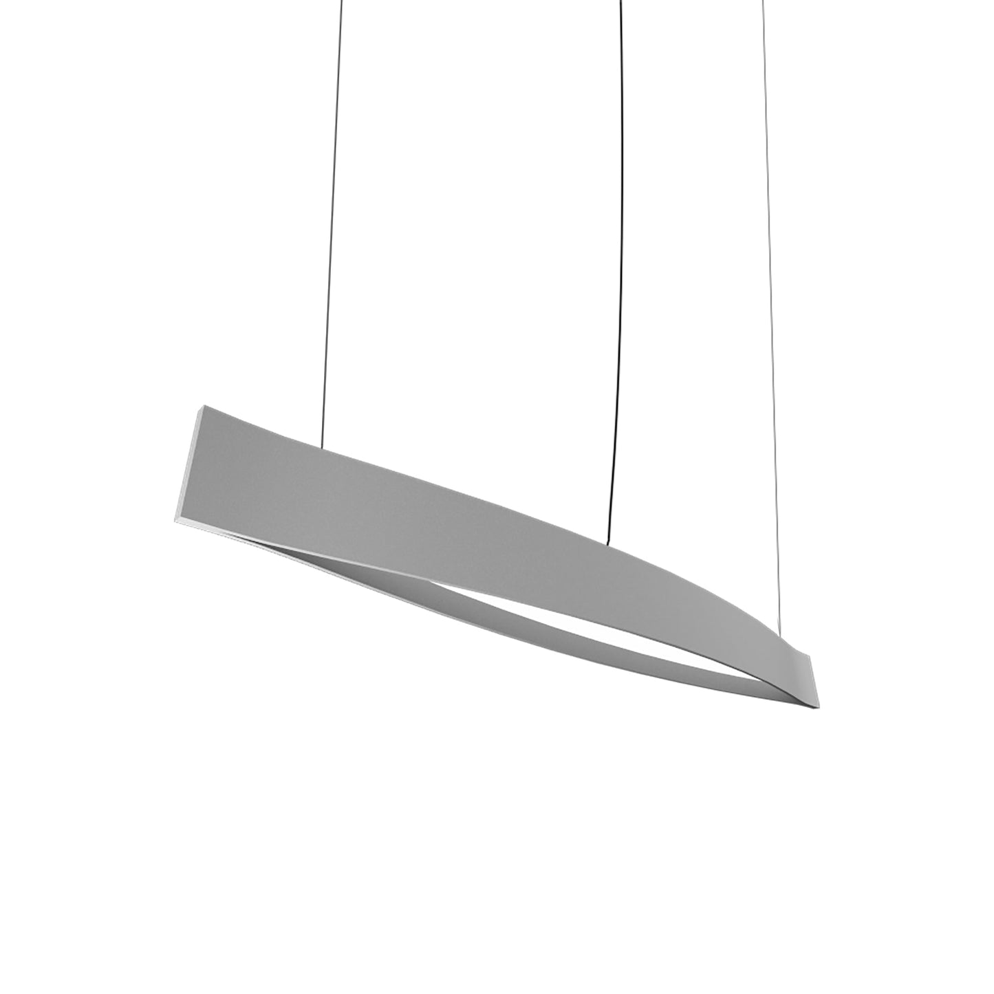 Canoe LED Pendant Light in Organic White (Small).