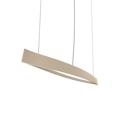 Canoe LED Pendant Light in Organic Cappuccino (Small).
