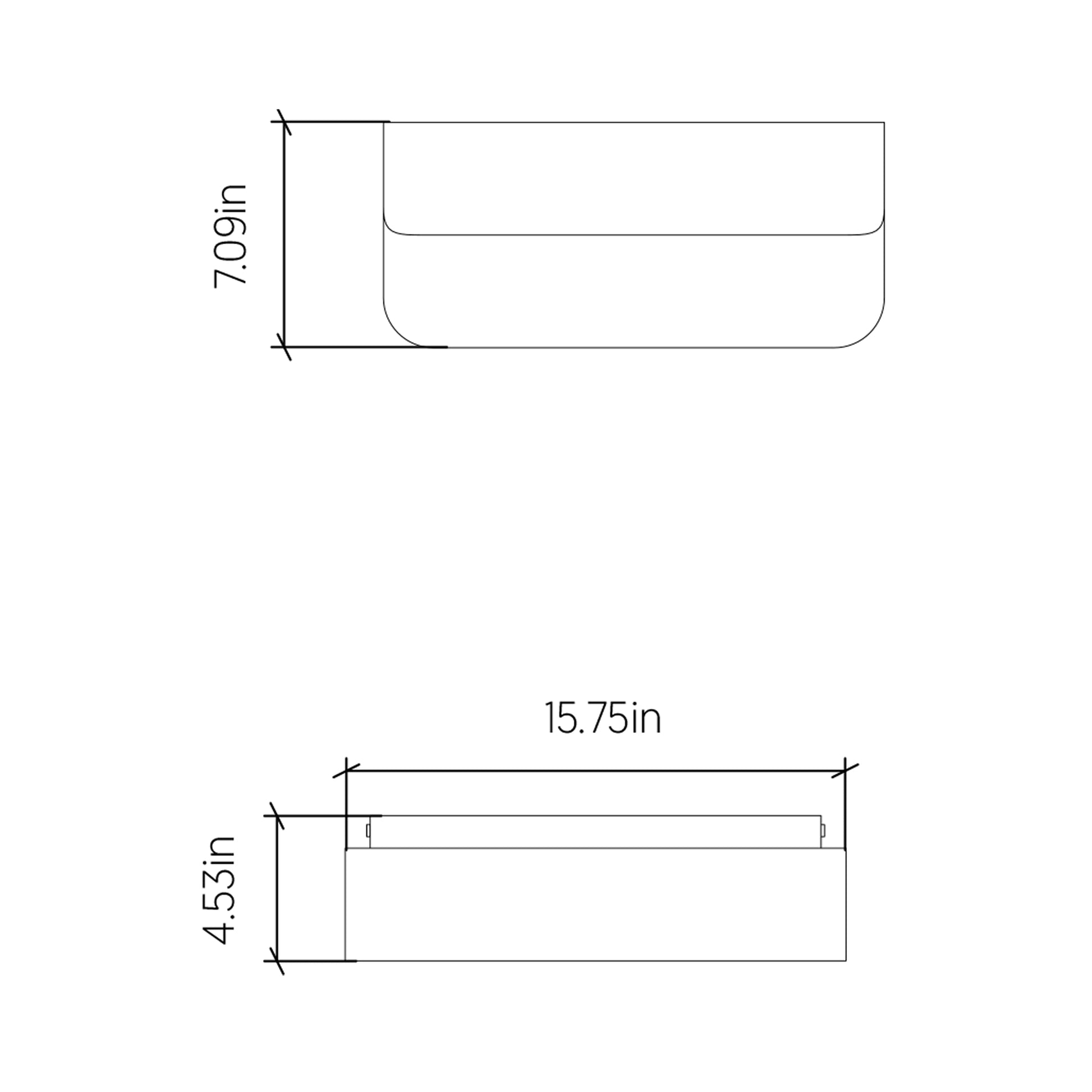Cascade Wall Light - line drawing.