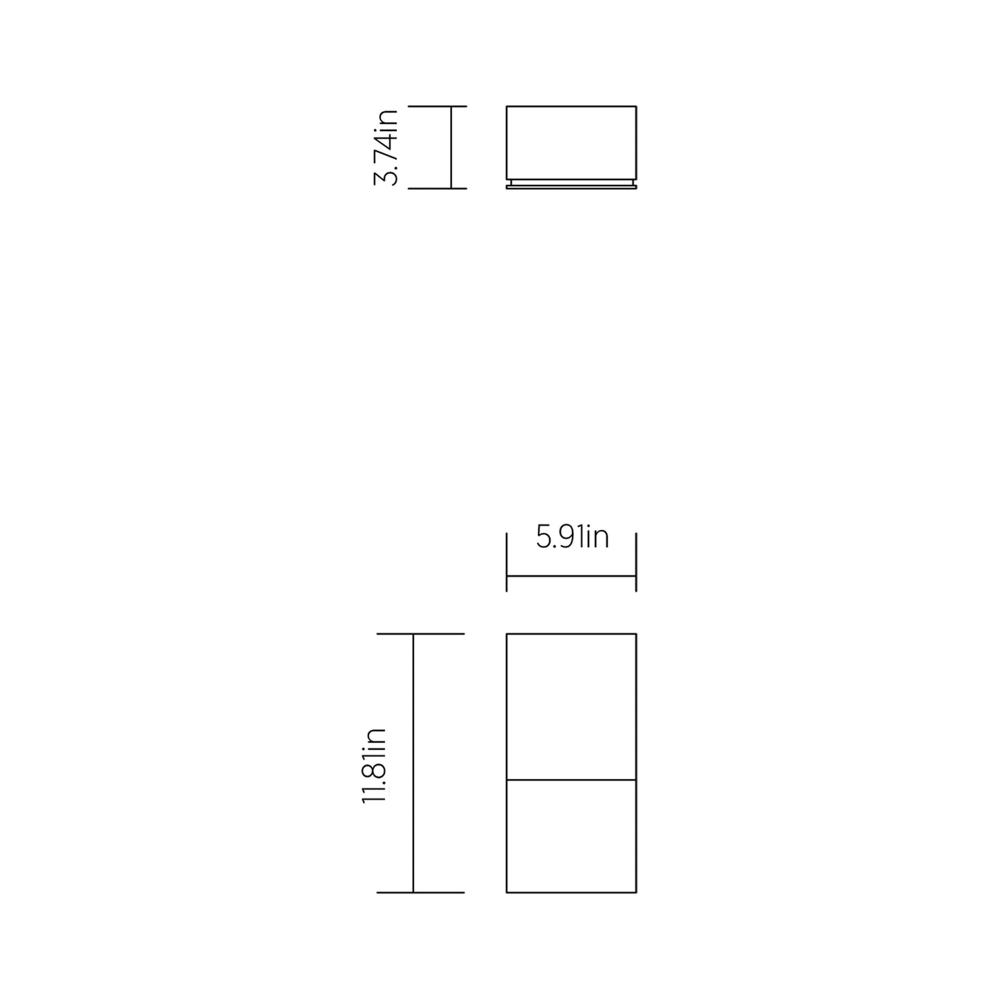 Clean 4068 Wall Light - line drawing.