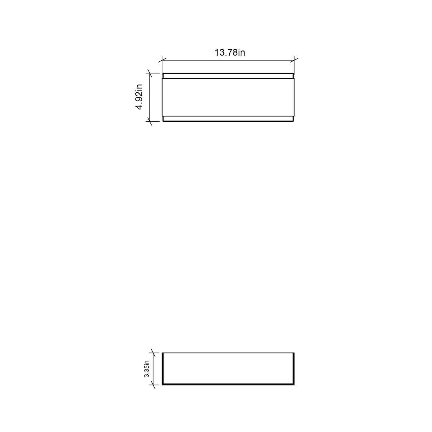 Clean 407 Wall Light - line drawing.
