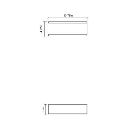 Clean 407 Wall Light - line drawing.