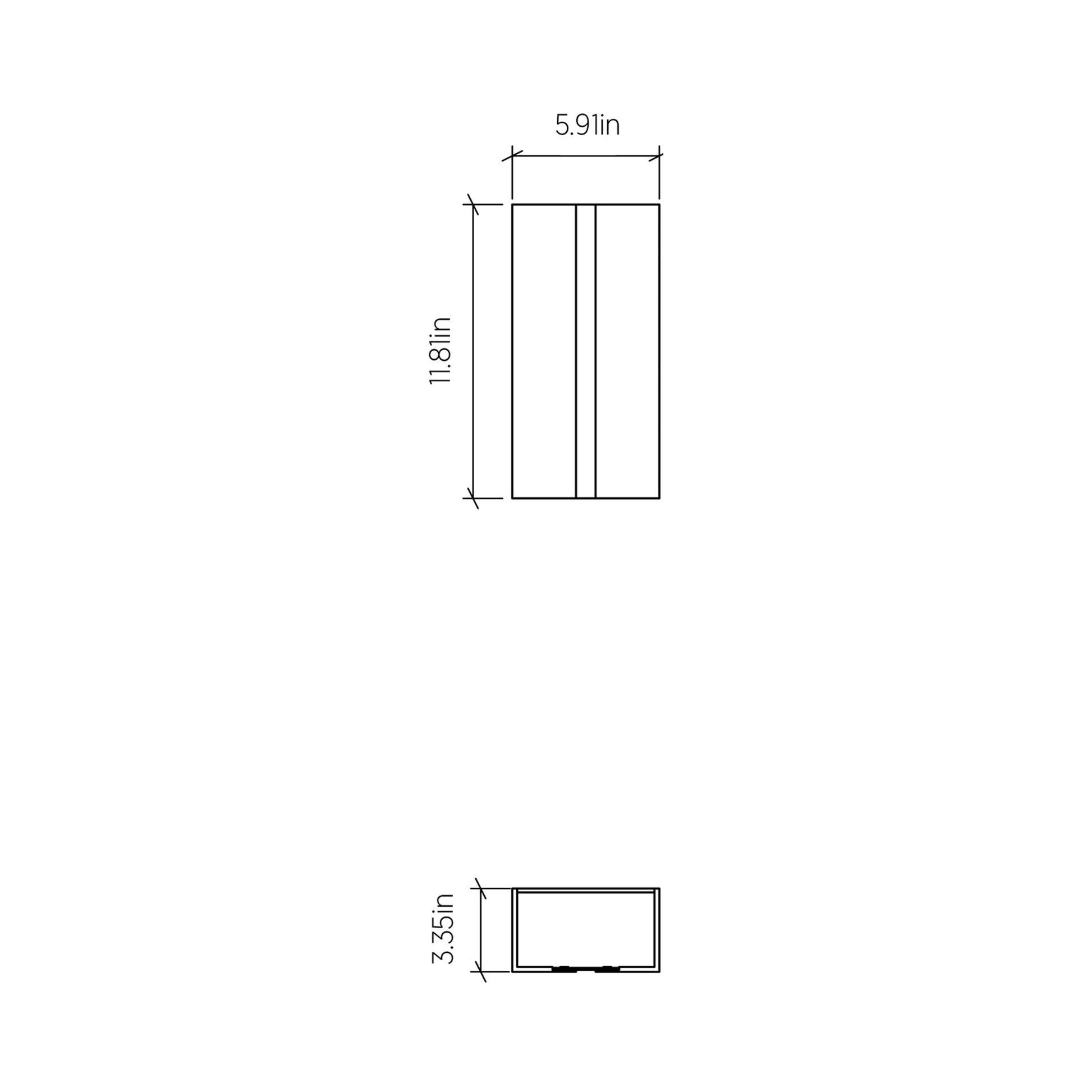 Clean 419 Wall Light - line drawing.