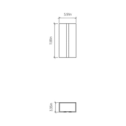 Clean 419 Wall Light - line drawing.