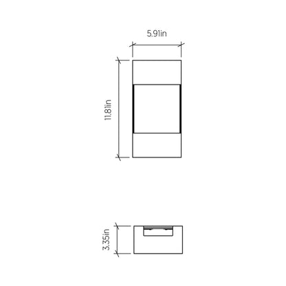 Clean 428 Wall Light - line drawing.