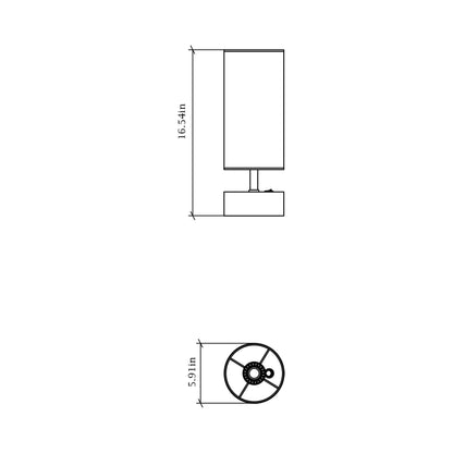 Clean 7100 Table Lamp - line drawing.