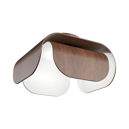 Clean Flush Mount Ceiling Light in Imbuia.